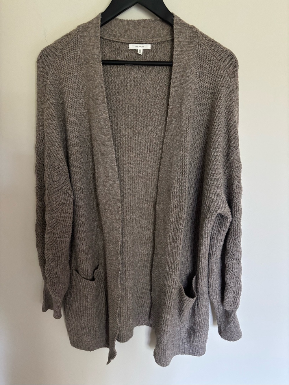 Maurice’s Plus size knit Pocket Cardigan - Taupe